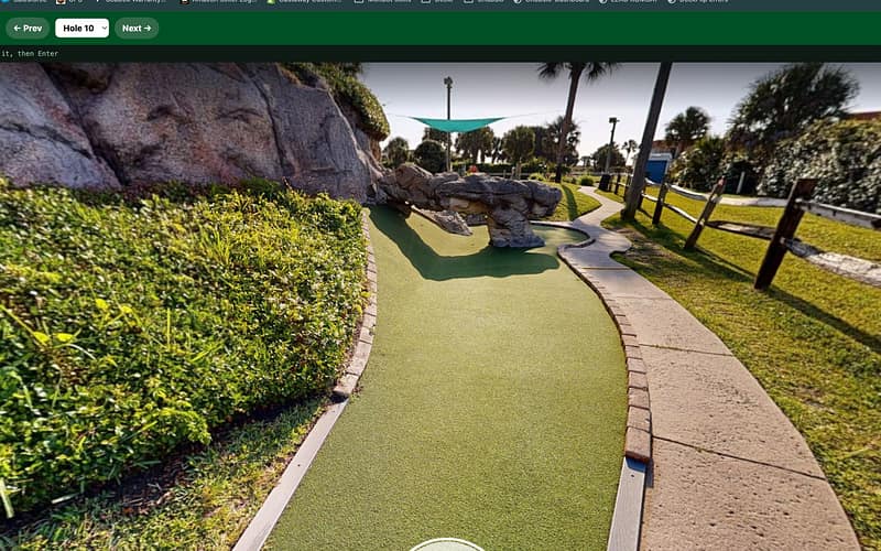 The tee at Hole 10